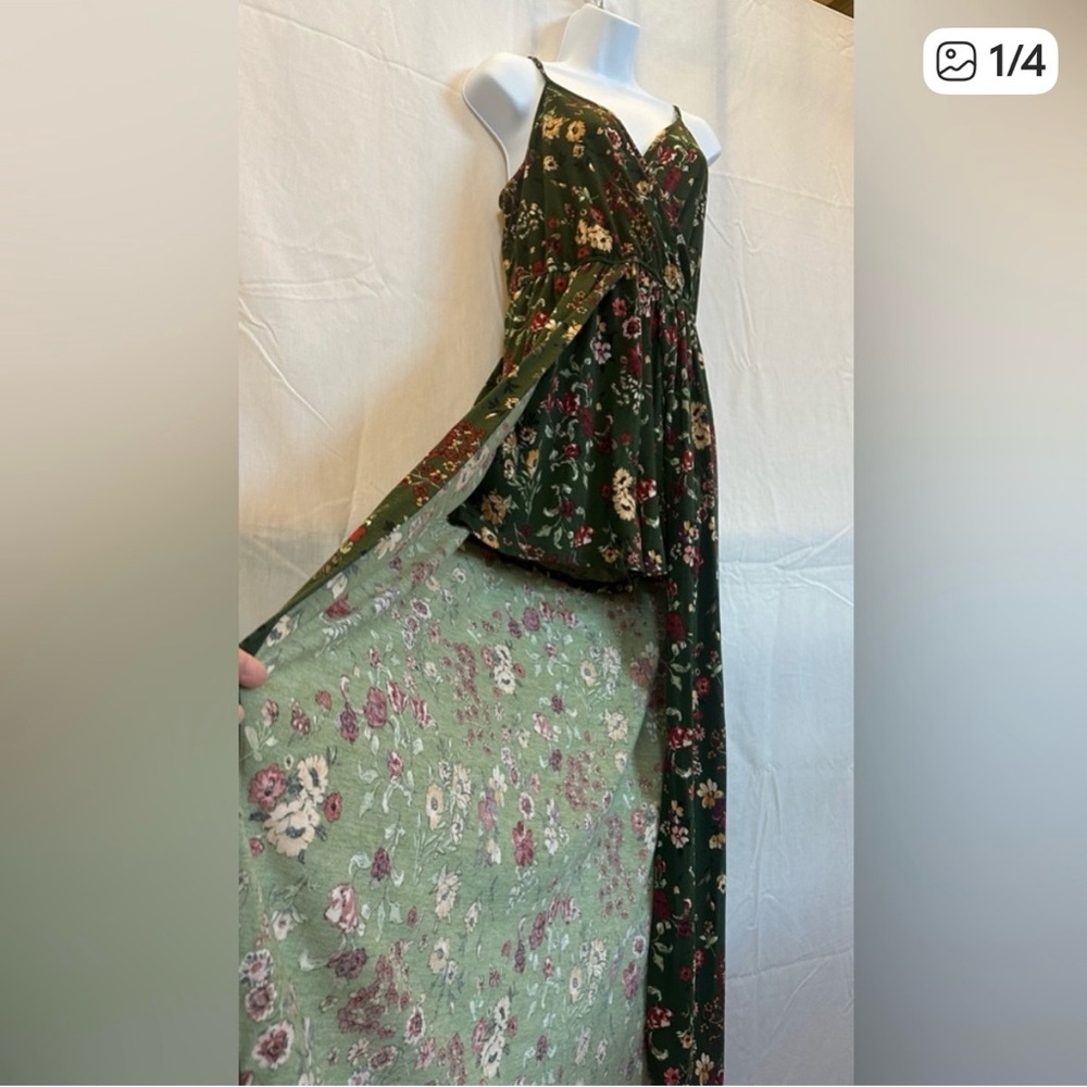 As U Wish Floral Romper with train